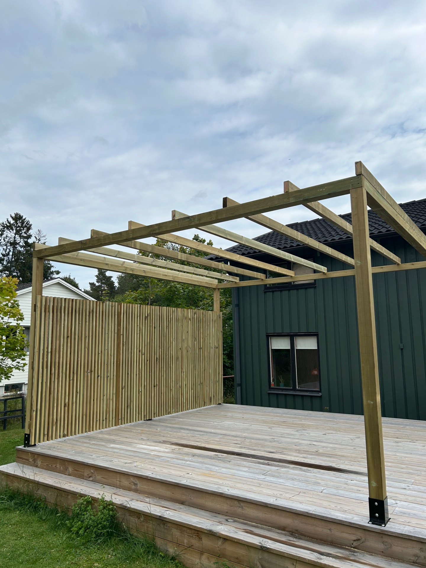 Byggnation av pergola Danderyd